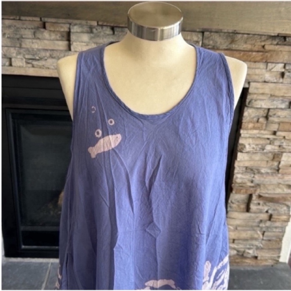 Sleeveless Scoop of Fish Scoop Neck Sundress - Picture 2 of 11